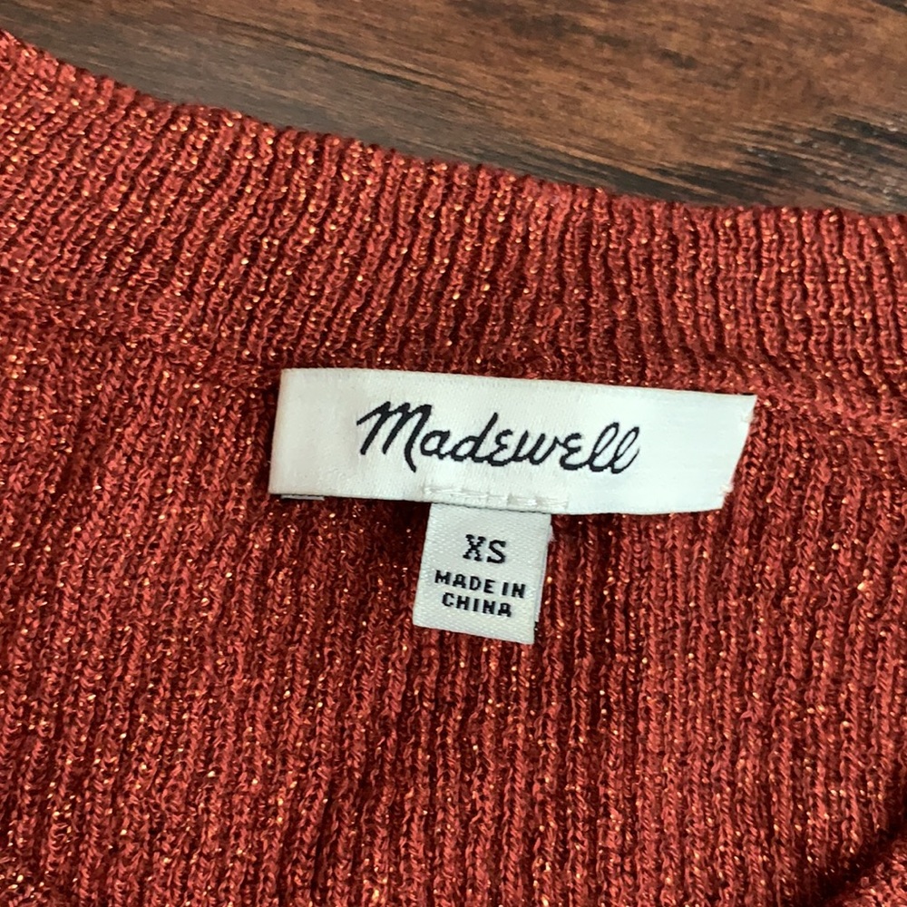 Madewell knit shiny short sleeve - Picture 6 of 7